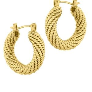 NWT Electric Picks Gold Hoops